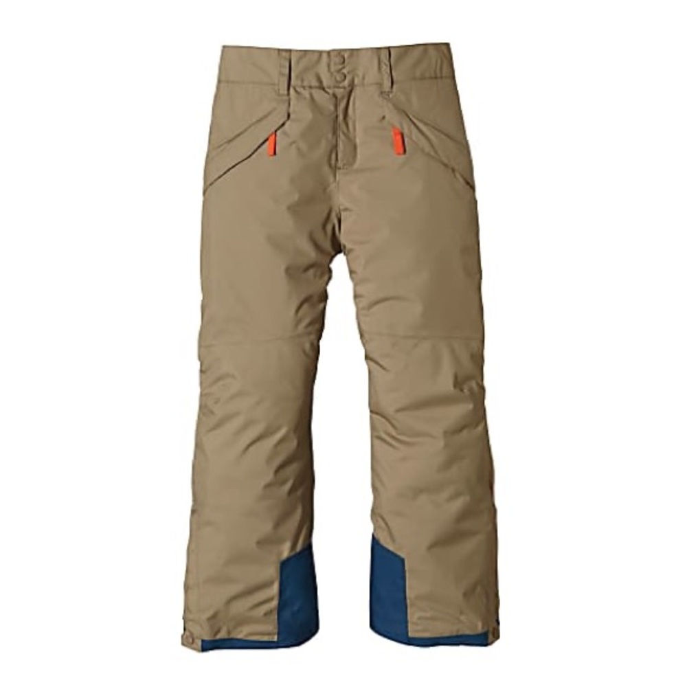 Patagonia Boys Insulated Snowshot Pants Ash Tan Size 10 Waterproof Snow